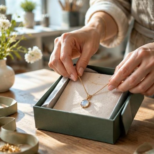 Jewelry Shop — Order Packing ASMR — Pixalera video prompt