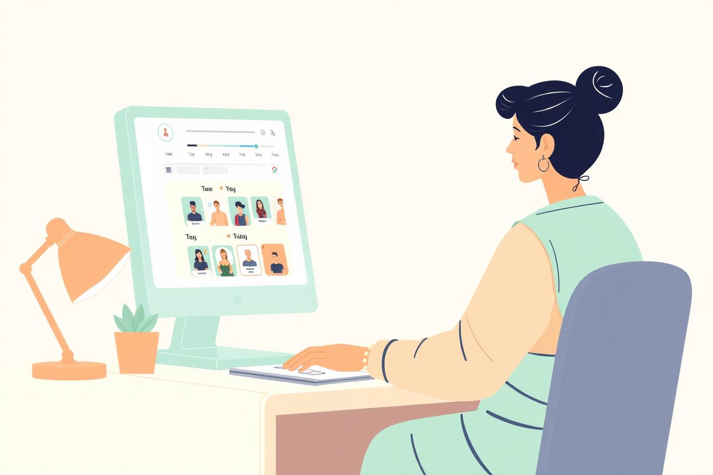 Creator scheduling Instagram posts on a weekly calendar interface